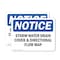 Signmission Storm Water Drain Cover & Directional Flow Map, 10 in W x Rectangle, Vinyl Decal OS-2PACK-NS-D-710-L-18496 - alternate 1